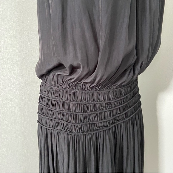 Ramy Brook Audrey Crinkle Blouson Midi Dress size Large - Picture 6 of 11